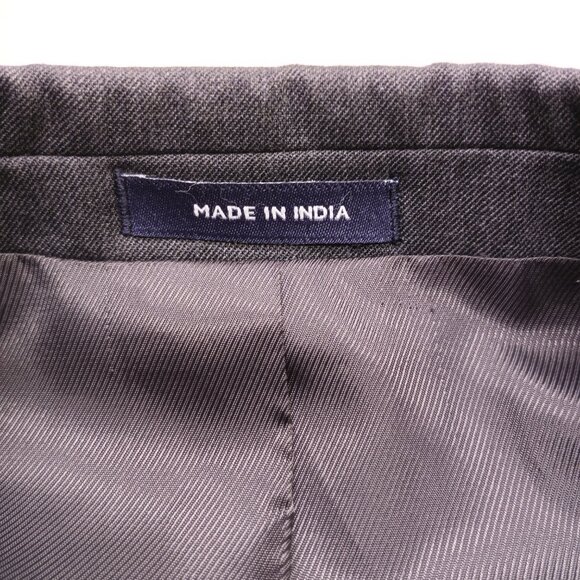 Stafford Gray Wool Blend Blazer 42L Classic Fit Travel Suit Jacket Timeless - Picture 11 of 12